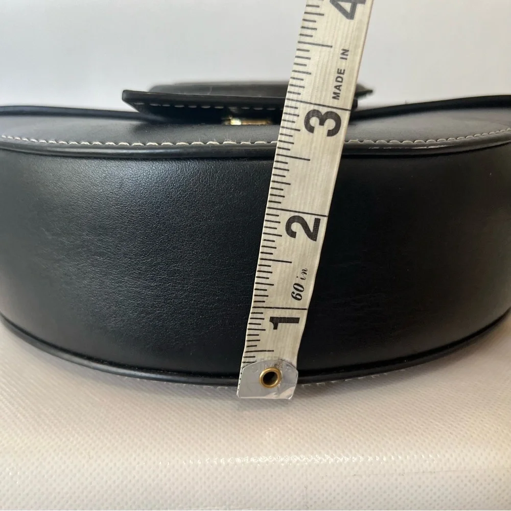 Banana Republic Gia Black Crossbody Flap Over Bag